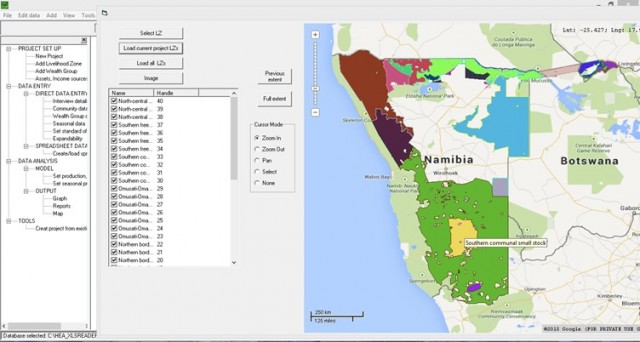 Household economy approach (HEA) software - mapping function